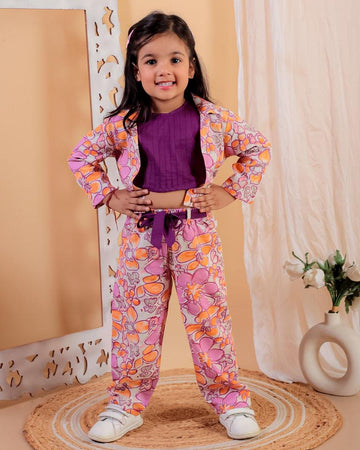 Short Blazer Girls Cord Set