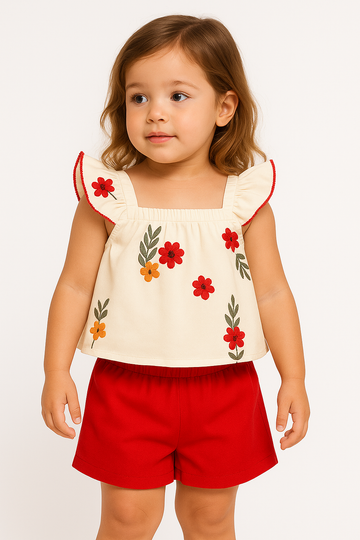 Cool Graphic T-shirt Set With Patch