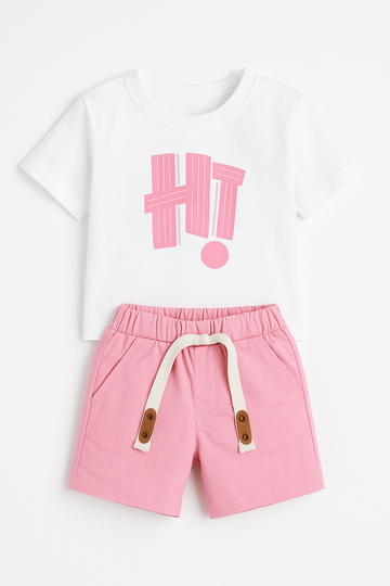 Fancy Star Patch Cotton Tee Set