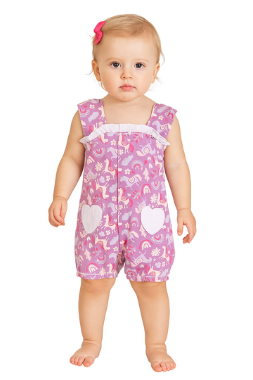 Enchanted Unicorn Meadow Organic Romper Romper