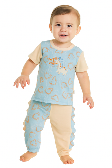 Wild Roar Dino Organic Tee & Spike Jogger Set
