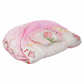 Pink Bed for Baby with Net