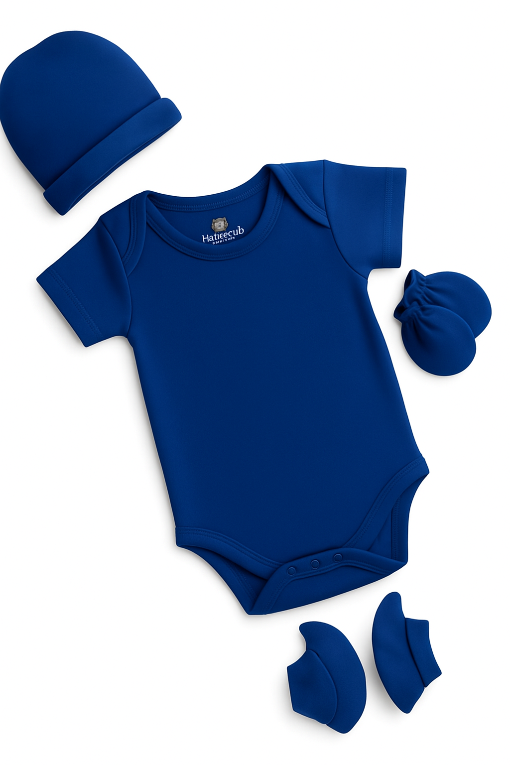 Complete newborn set (Includes 1 romper, booties, mittens, and hat)