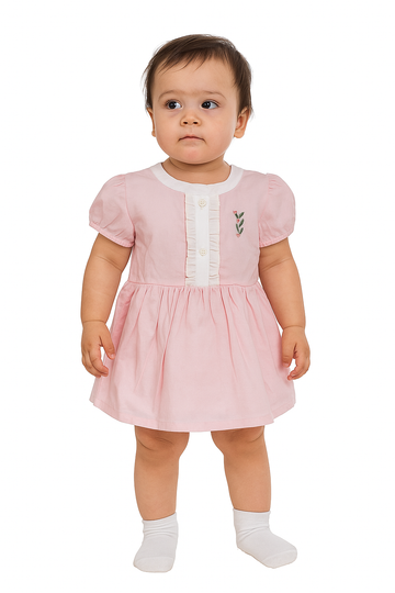 Sprig & Ruffle Pintuck Top & Diaper‑Cover Set