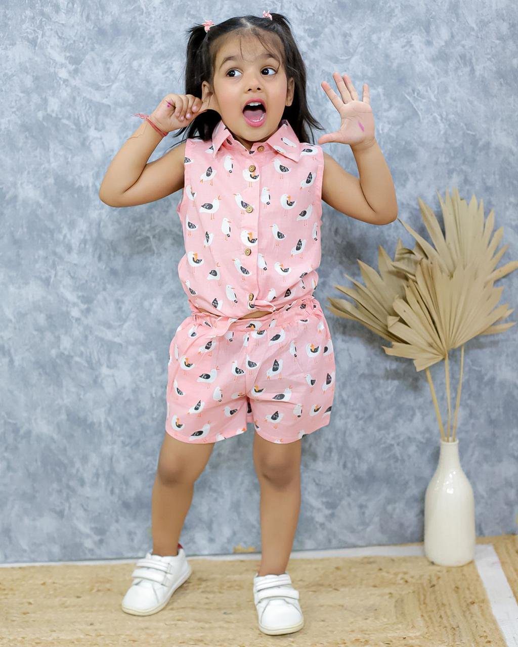 Shirt Short Girls Cord Set