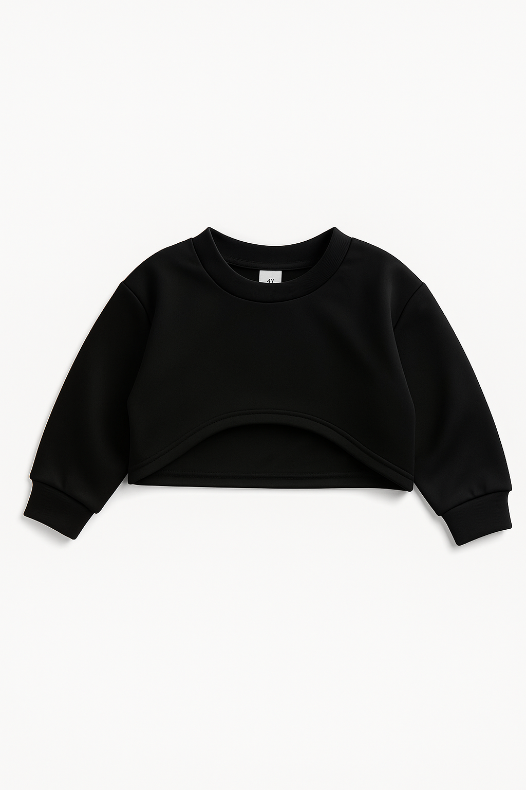 Urban Bloom Cropped Sweatshirt & Graffiti Denim Set