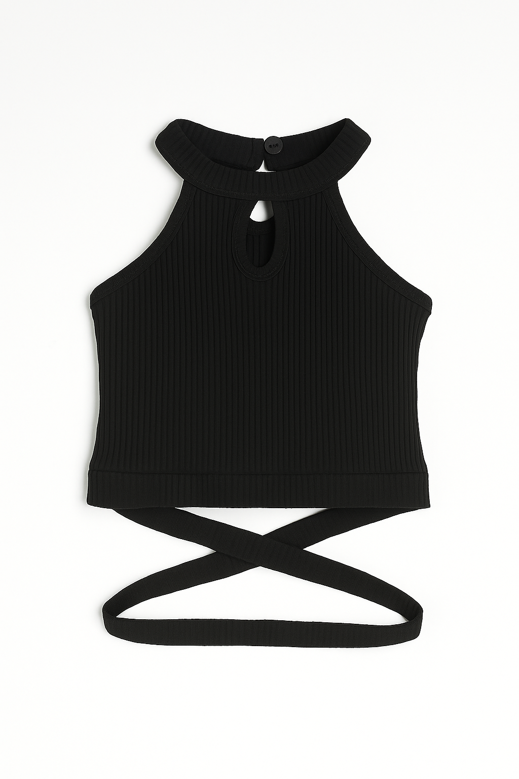 Midnight Noir Halter & Belted Short Set