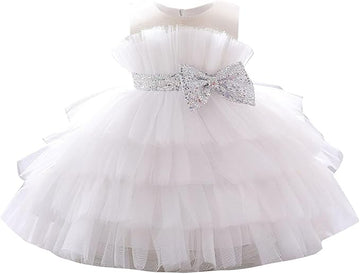 Baby Proud White Party Wear Dress