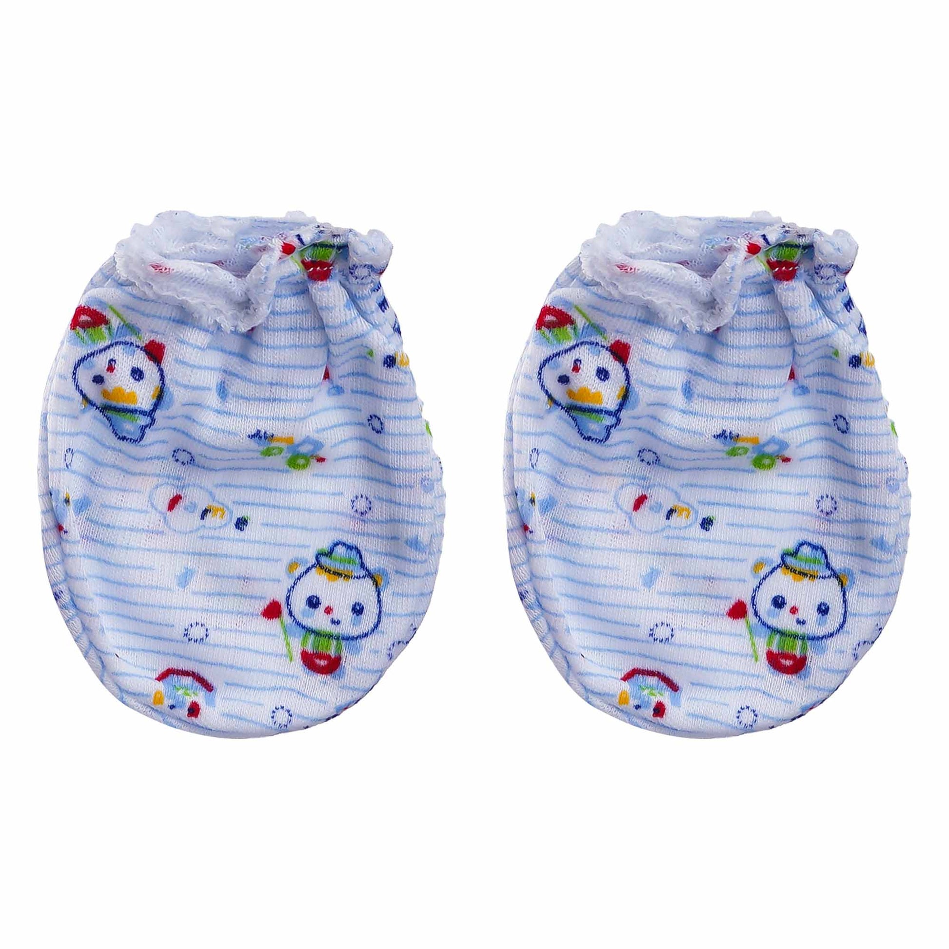 Cute Blue Mittens For Baby