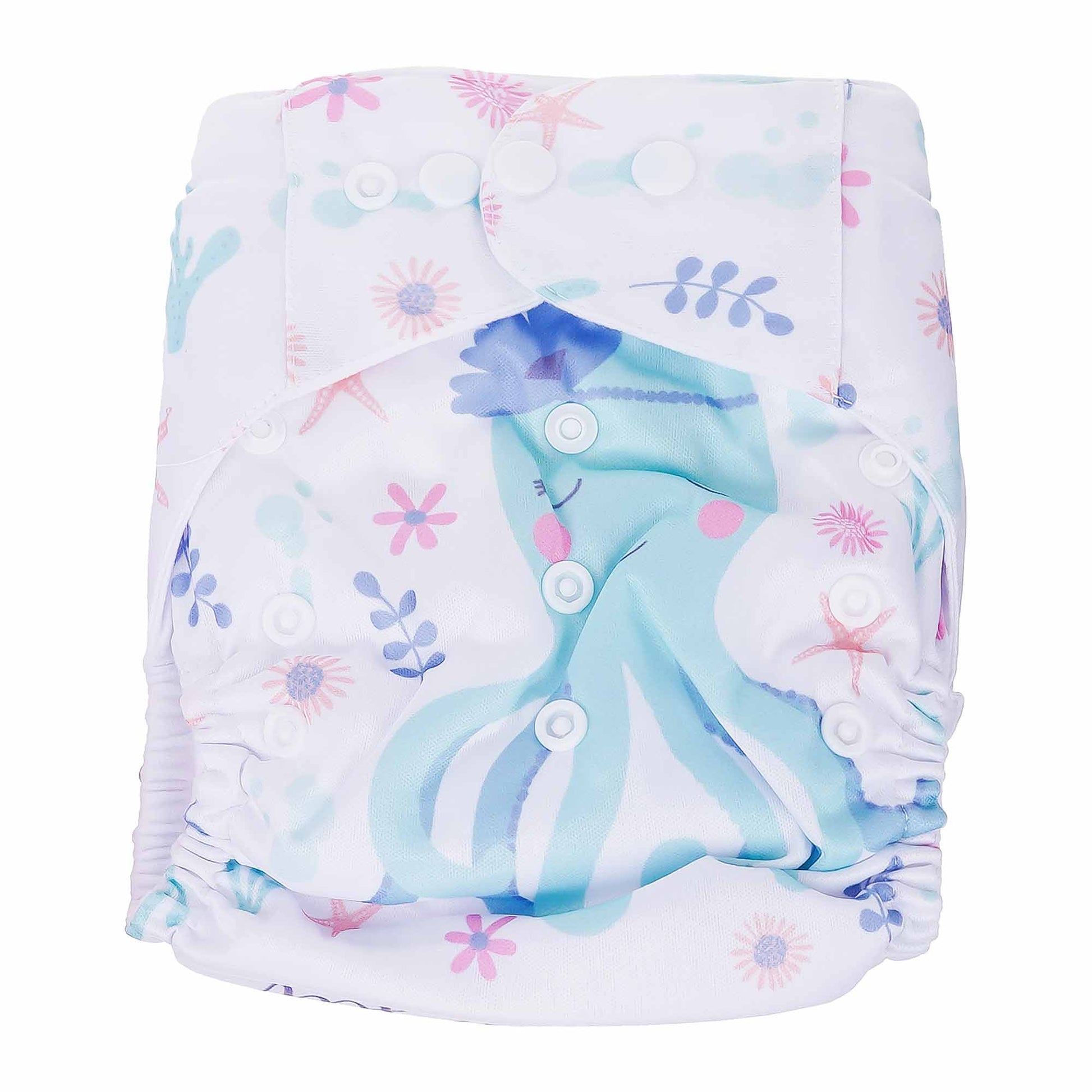 White Diaper with Button