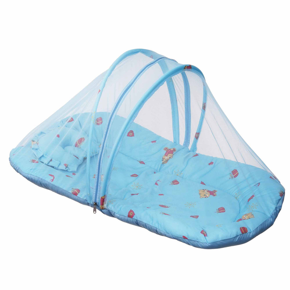 Blue Bed Set with Net