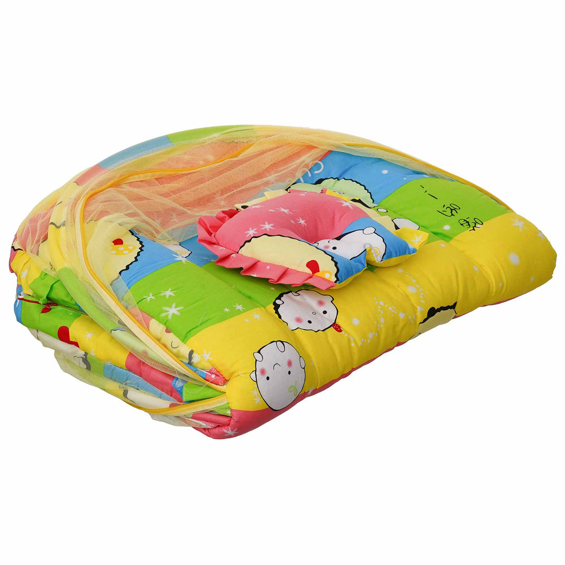 Pink Bed for Baby with Net