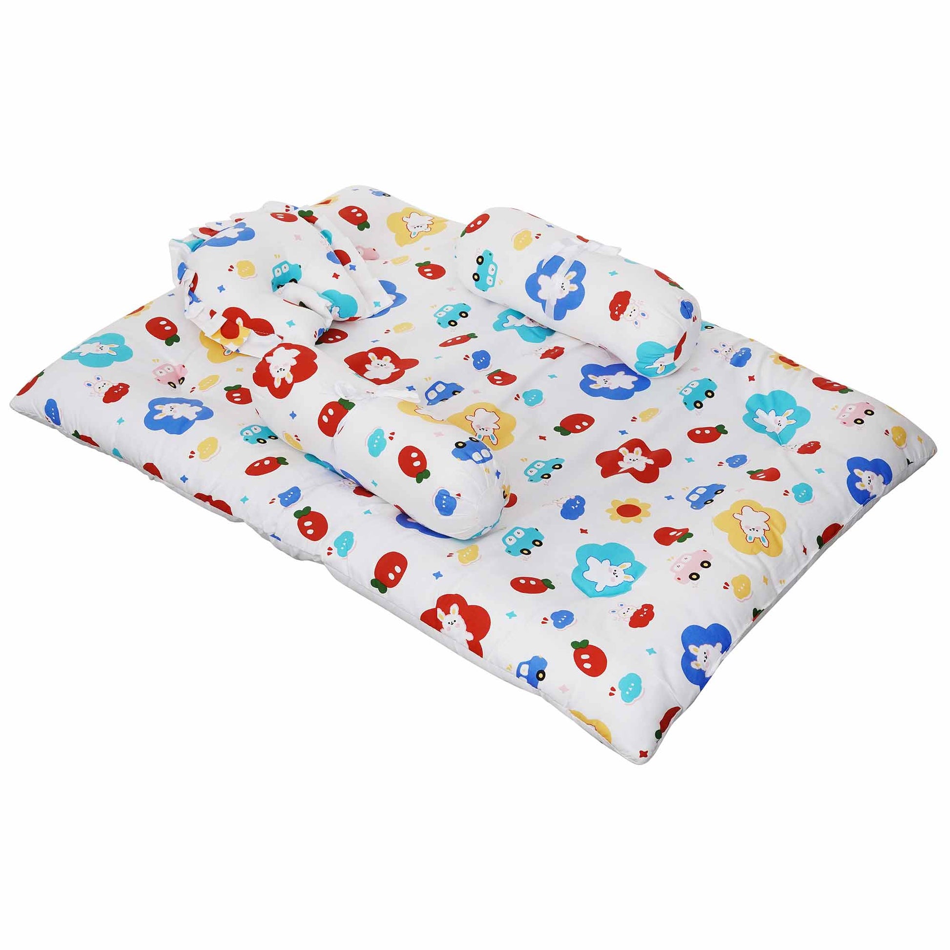 White Bed Set for Baby with Neck Rest and Pillow