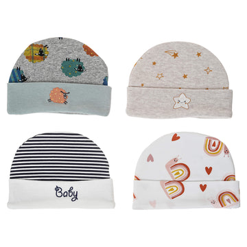 Printed Hat with Solid Cuff